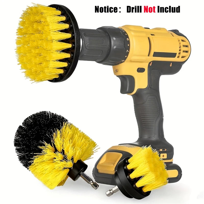 Transform Your Cleaning Routine with the 3-Piece Drill Brush Attachment Set - Perfect for Showers, Tubs, and Carpets!