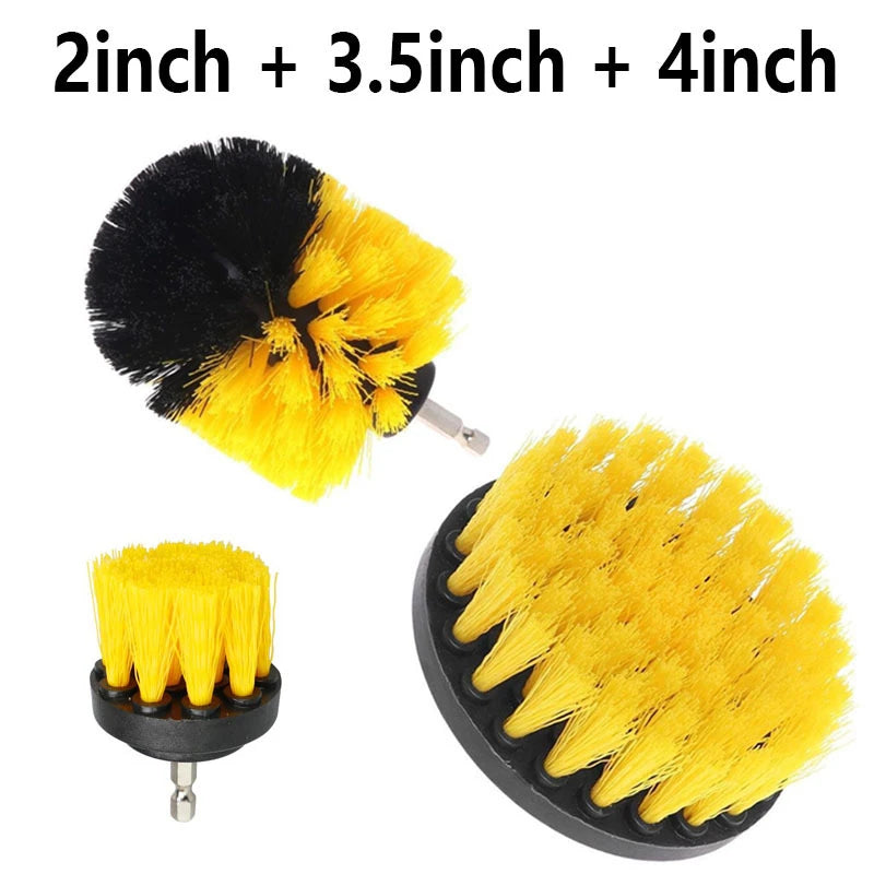 Transform Your Cleaning Routine with the 3-Piece Drill Brush Attachment Set - Perfect for Showers, Tubs, and Carpets!
